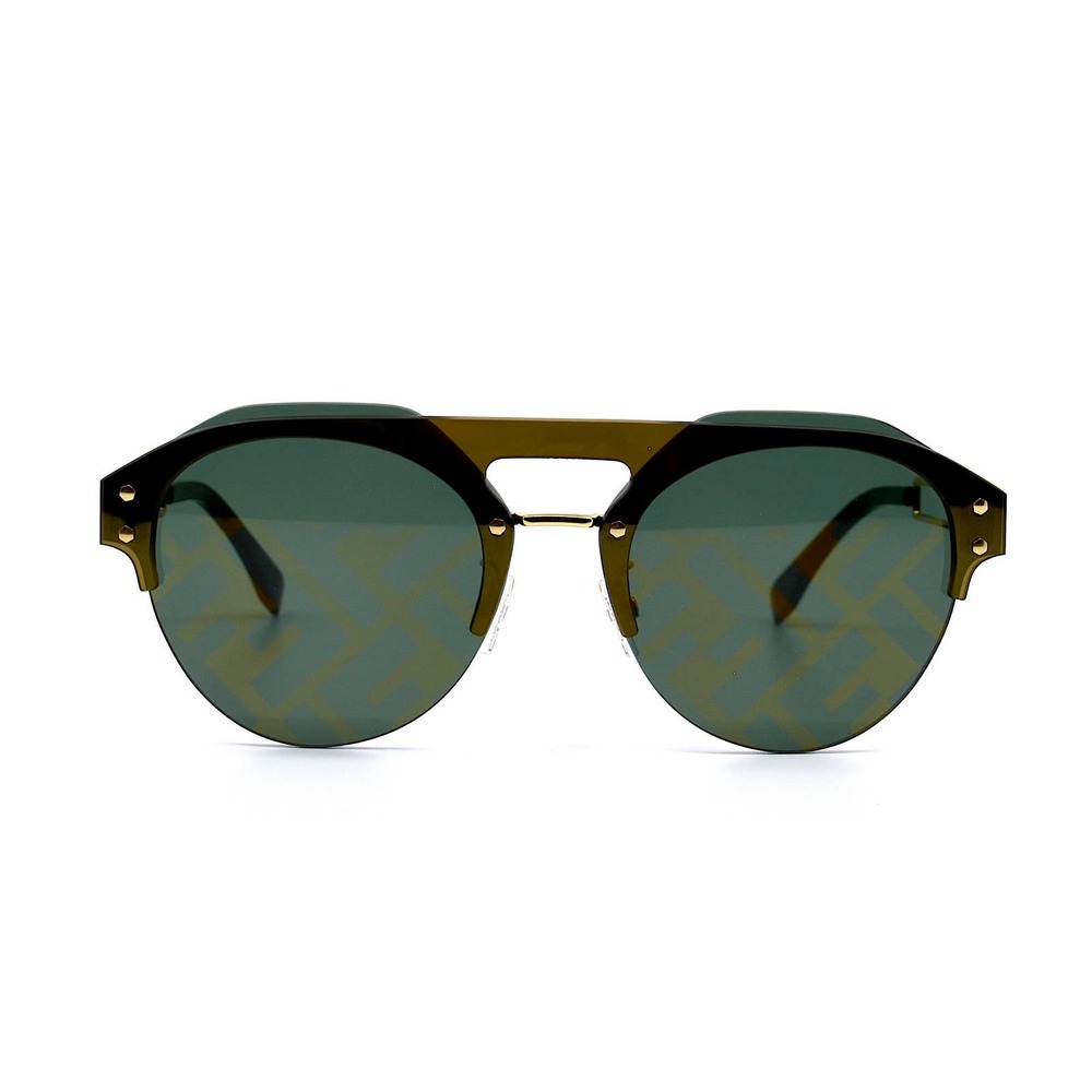 FENDI FE40027U BROWN GREEN MIRROR FF LOGO AUTHENTIC SUNGLASSES - Picture 3 of 10